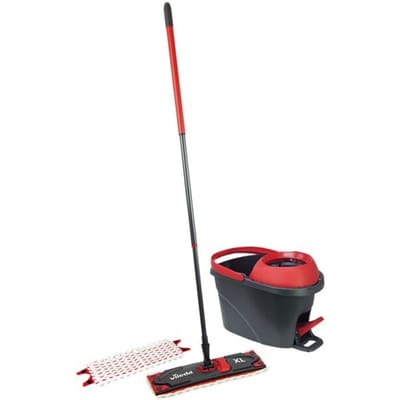 Vileda Ultramax Turbo XL Dweilsysteem - Complete vloerwisserset met Emmer en Pedaalpers - XL Dweilset voor Grote Oppervlakken