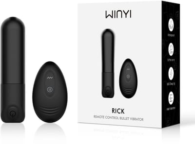 WINYI Rick remote control Bullet vibrator - klein - met afstandbediening - 10 m bereik - oplaadbaar - waterdicht - zwart