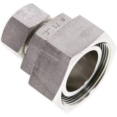 22L & 42L RVS Rechte Snijringkoppeling Draaidoorvoer 160bar FKM O-ring en Afdichtconus ISO 8434-1