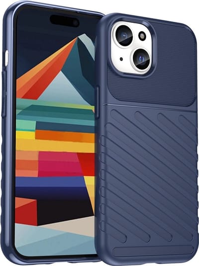 Cityhoesje-Geschikt voor iPhone 15 – Thunder – Silicone – Backcover