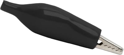10x Grote Krokodillenklem Zwart – 5A Geïsoleerde Crocodile Clip – Testklem voor Elektronica (44 mm) - 10 Stuks [05185FK]