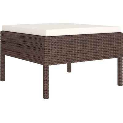 vidaXL - 11-delige - Loungeset - met - kussens - poly - rattan - bruin