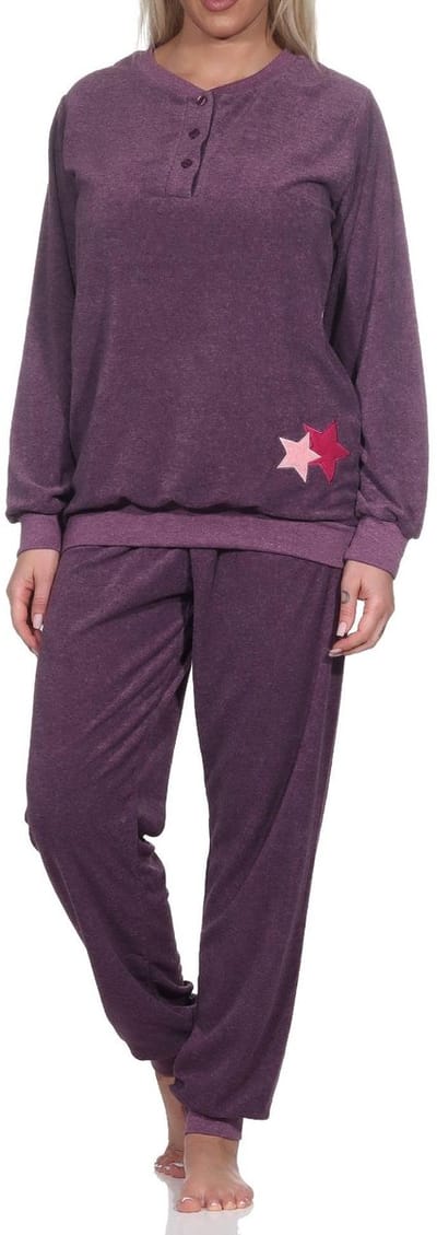 Normann badstof pyjama voor dames Loungewear met sterrenmotief - ook in oversize