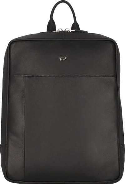 Braun Büffel Leren Laptop rugzak Rugzak met laptopvak Golf 2.0 Bags Backpack Black Zwart