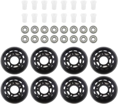 Inline skatewielen - Rolschaatswielen skatewielen - Vervangen en repareren - Slijtvast PU materiaal - 64 mm 82A - Wit