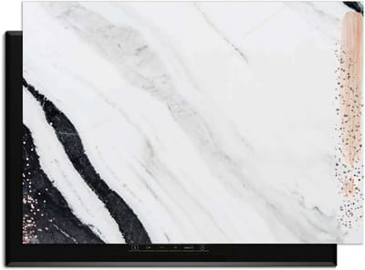 KitchenArt - Marble Blush - Inductie Beschermer - 83x51.5 cm - Kookplaat Beschermer - Luxe Afdekplaat Inductieplaat - Anti-slip & Oprolbaar - Beschermmat Inductiekookplaat