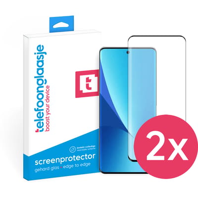 DuoPack: Xiaomi 12X screenprotector gehard glas Edge to Edge