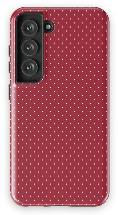 Micro Dots Tough Hoesje Samsung Galaxy S23 | Geschikt Voor Mag | Stippen Motief Backcover Samsung Galaxy S23 Red Velvet