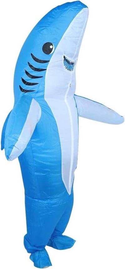 Opblaasbaar Kostuum - Feestkostuum Verkleedkleding - Feestelijke Evenementen - Hoge Dichtheid Polyester - 150-190cm Lengte - Blauw