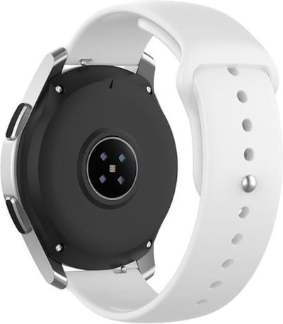 Strap-it Smartwatch bandje 22mm - sport bandje geschikt voor Samsung Galaxy Watch 46mm / Galaxy Watch 3 45mm / Gear S3 Classic & Frontier - Amazfit GTR 47mm / GTR 2 / GTR 3 / GTR 4 - OnePlus Watch - wit