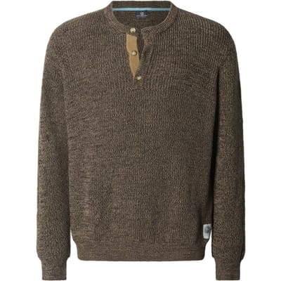 Jan Vanderstorm herren Trui - 52/54 - bruin - Plus Size