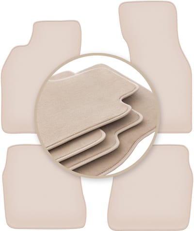 PREMIUM beige matten voor: Audi A6 C5 4.2L sedan, stationwagen, avant 1997-2004