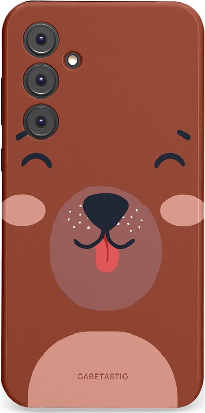Casetastic hoesje geschikt voor Samsung Galaxy A35 - Dubbellaagse bescherming - Knuffelkopjes beer - Fashion Case - Terracotta Taupe