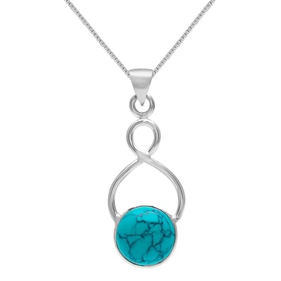 WeloveSilver - zilveren ketting - turquoise hanger - 925 sterling - luxe