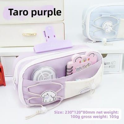 Trousse à Crayons Vent Doux Paresseux Sac à Papeterie Étudiant Fille Douce Haute Valeur violet