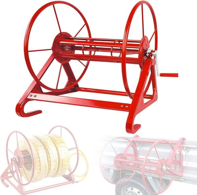 Tuinslanghaspel - Slanghouder - Tuinonderhoud - Stabiele constructie - 47x39x53cm - Zwart