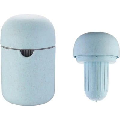Sapbeker Mini DIY Handmatige Fruitpers Citrus Sinaasappel Citroen Deksel Roterende Pers Antislippers Voor Fruitgereedschap blauw