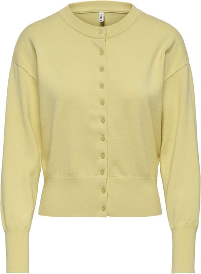 Only Vest Onlmio Ls O-neck Button Cardiga Knt 15377295 Double Cream/dtm Button Dames Maat - M