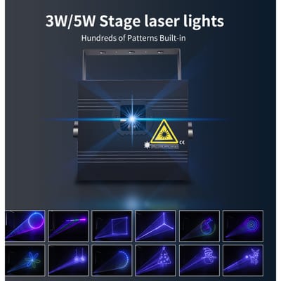 2 stuks RGB Volle Kleur Laser 3W 5W 30Kpps Scanner ILDA DMX 3D Animatie Laser Projector voor DJ Disco Club Festival Show 1 Paar