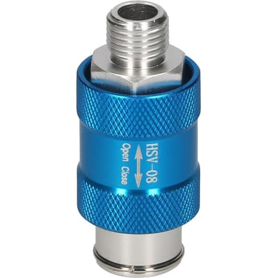 3/8-inch handschuifklep pneumatische stroomregelklep handmatige aluminiumlegeringklep HSV-08 blauw