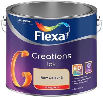 Flexa - Creations Lak Hoogglans - Raw Colour 2 - Mengverf - 2,5 L