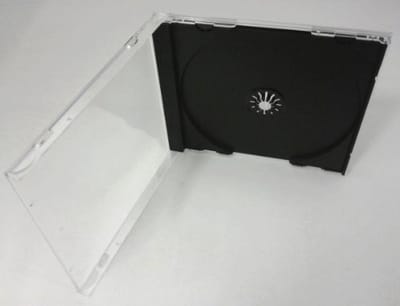 Dubbele CD/DVD Koffer Zwart met Smart Tray - Opslagoplossing voor 2 CDs