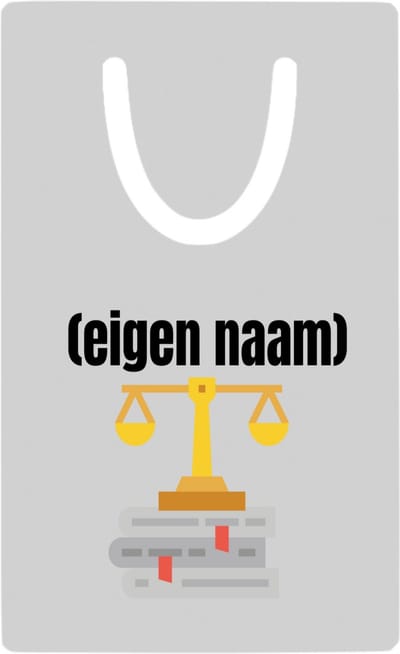 Hacebo® - Advocaat weegschaal (met eigen naam) metalen boekenlegger - Advocaat - advocaten - met eigen naam - leuk cadeau voor iemand die advocaat is - cadeau - kado Bladwijzer boekenleggers - 7.6 cm x 5cm