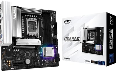 ASRock B860M Pro RS Moederbord - Intel B860 - Intel LGA1851 - DDR5 RAM - Micro-ATX