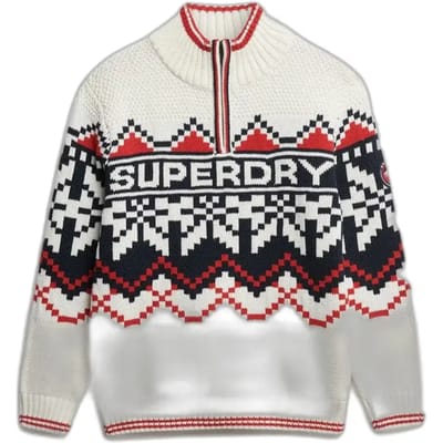 Trui met intarsia-motief en opstaand kraag voor dames Superdry