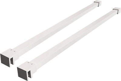 Wiesbaden Slim set stabilisatiestangen 120 cm voor vrijstaande inloopdouches mat wit