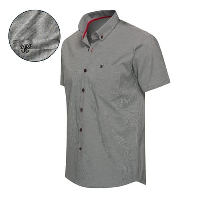 Cappuccino Italia - Heren Overhemden Bronte Stretch - Zwart - Maat XXL
