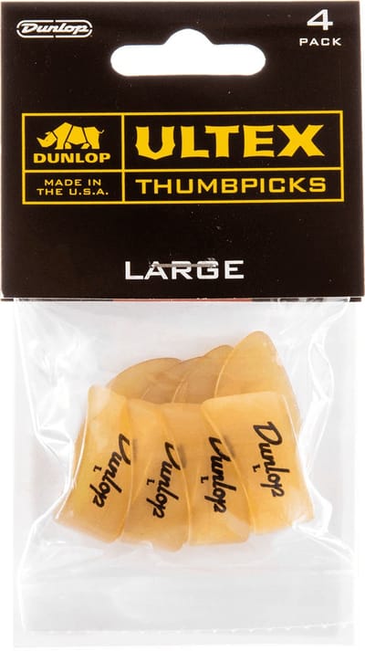 Jim Dunlop Ultex - Vingerplectrums - Duim - Large - Player's Pack 4 Stuks