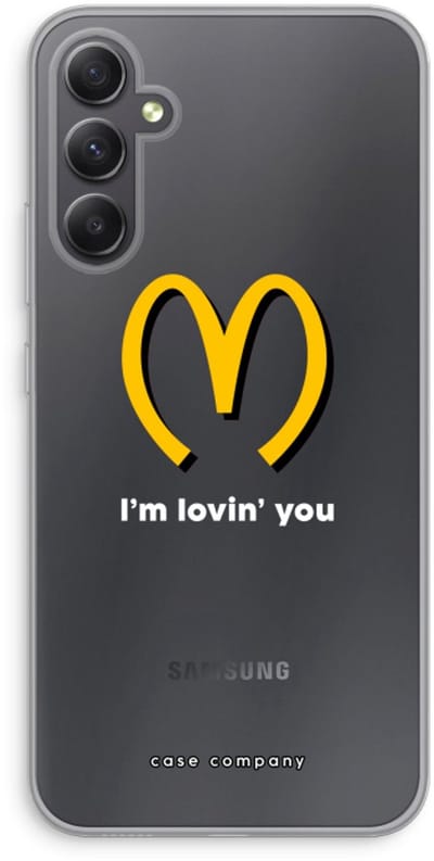 Case Company® - Hoesje geschikt voor Samsung Galaxy A34 hoesje - I'm lovin' you - Soft Cover Telefoonhoesje - Bescherming aan alle Kanten en Schermrand