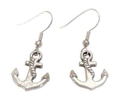 Zeeuws Meisje - Maritiem- Oorhangers klassieke ankertjes  verzilverd