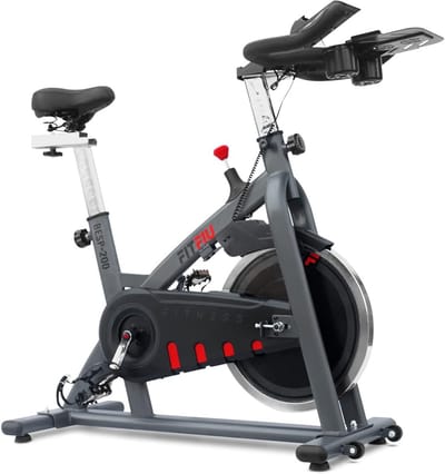 Indoor Fiets - Hometrainer Cardio - Fitness Thuis - 18kg Vliegwiel - 105x47x109cm - Donkergrijs