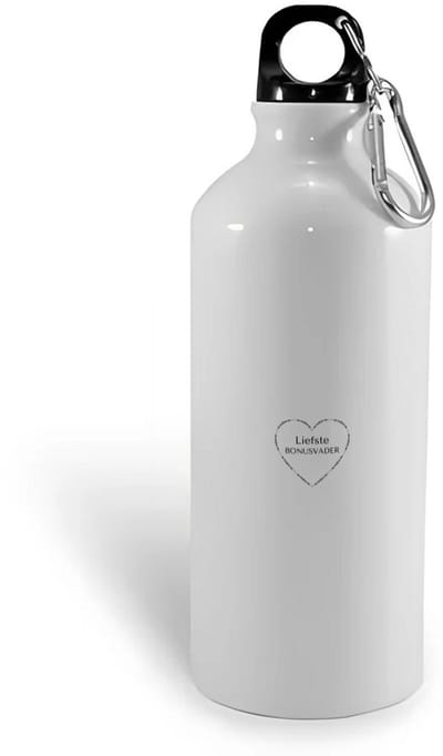 Hacebo® - liefste bonusvader waterfles - Papa - de liefste bonusvader - vader cadeautjes - vaderdag - verjaardag - geschenk - kado - vader artikelen - water fles - 400ML