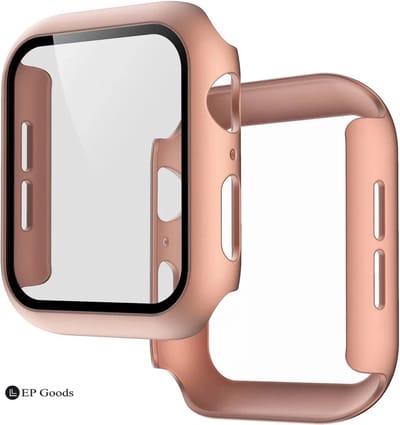 EP Goods - Full Cover/Hoesje - Screen Protector - Geschikt voor Apple watch Series 1/2/3 38mm - Hard - Protection - Rosegoud