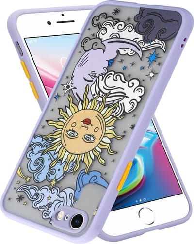 ShieldCase telefoonhoesje geschikt voor Apple iPhone 7 / 8 hoesje met maan - Siliconen hoesje shockproof case - Hoesje met moon - Design Backcover