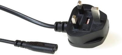 ACT Netsnoer UK connector - C7 zwart 1,8 m AK5070