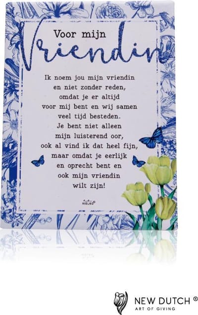 Gedichtentegel van rawa geschenken Wat ik je zeggen wil.. Voor mijn Vriendin