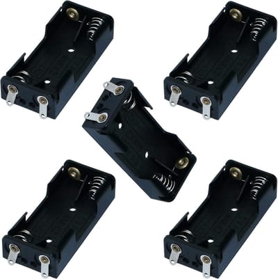 Batterijhouder - Batterijbox AAA - Energie Opslag - Voor 2 Batterijen - 5 x 2.4 x 2 cm