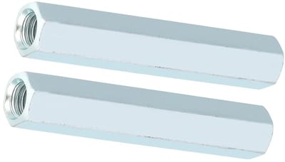 Set van 2 lange schroefmoeren - Hex koppelmof M8 x 66 voor stevige verbindingen en bevestigingen