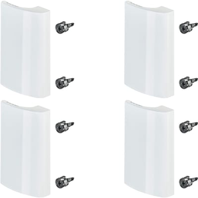 SOTECH 4 stuks Balkondeurklink SEJA aluminium 82 x 52 x 20 mm witte trekgreep Terrasdeurklink