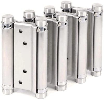 Dailygoods- Deurenhinge Dubbele Actie - RVS Deurhengels - 4 Stuks - Voor Swingdeuren - Corrosiebestendig - Dikte 25-32 cm - Deuren
