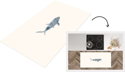 Keukenloper - Loper keuken - Vissen - Wilde dieren - Zee - Aquarel - 120x60 cm - Keukenloper vinyl