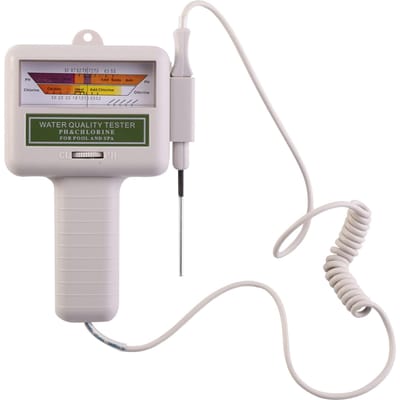 PC101 PH mètre testeur de qualité de l'eau PH/CL2 mètre CL2 testeur de chlore détecteur d'eau pour la natation blanc