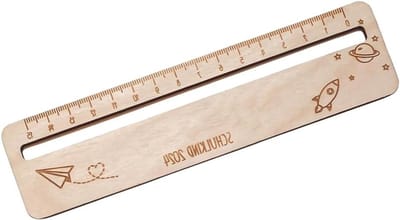 Geleide Leesstrips - Leesliniaal Hout - Tekst Begrijpen - Duurzaam Hout - 20 x 6 cm - Houtkleur