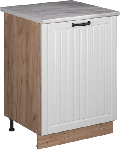 Vicco Wastafelkast Fame-Line, Wit Landhuis/Goudkleurig Eiken, 60 cm