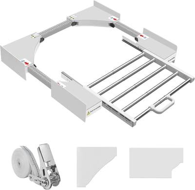 Tussenframe Wasrek - Overlappingsset - Ruimte Besparen - Uittrekbare Plank - 53-68 cm - Wit
