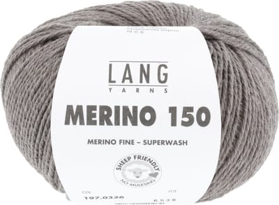 Lang Yarns Merino 150 - 326 taupe mix - Merinowol Garen
